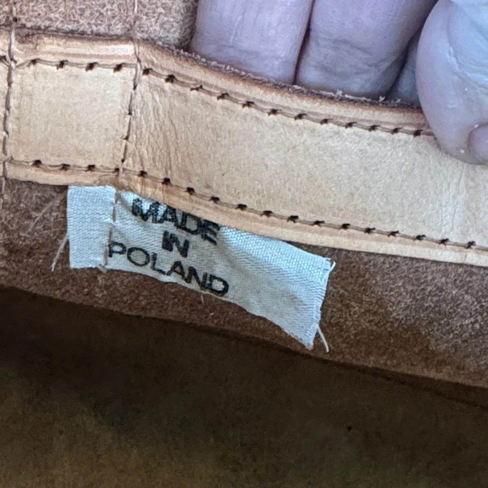 Beson Int. Dead-stock Elegant Tan Men's Duffel Bag tan leather New Vintage NWT - Picture 13 of 16